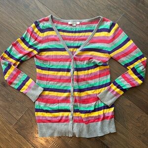 Forever 21 Rainbow Striped Cardigan